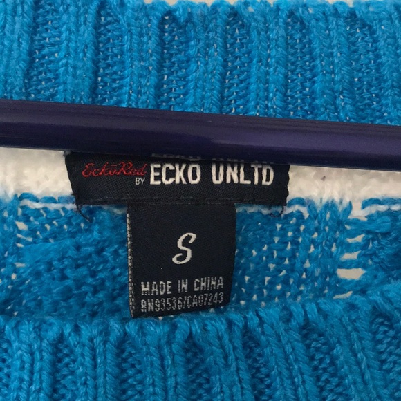 Ecko Unlimited blue and white stripes sweater - Picture 2 of 3